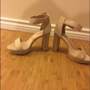 BellaMarie chunky heel nude